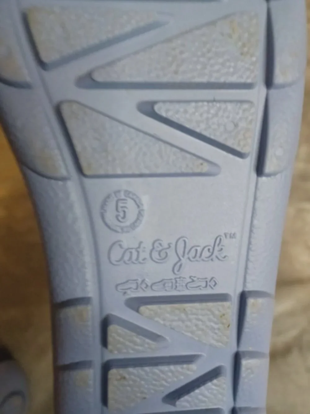 Cat & Jack Unisex Kids Blue Rubber Rain Boots US Size 5 Pull On Mid-Calf
